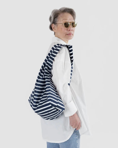 BIG REUSABLE BAG NAVY STRIPE